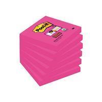 Post-it Super Sticky - Neon Mono Colour Pack 76 x 76 mm. fuchsia (pak 6 x 90 vel)