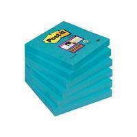 Post-it Super Sticky - Neon Mono Colour Pack 76 x 76 mm. electric blue (pak 6 x 90 vel)
