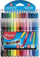 Maped Color'Peps combo pack 12 viltstiften + 15 kleurpotloden