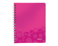 leitz Notitieboek  WOW A5 spiraal PP lijn roze