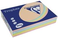 Clairefontaine Trophée Pastel A4, 160 g, 5x50 vel, geassorteerde kleuren