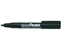 Pentel Viltstift  NN50 rond zwart 1.5-3mm