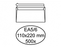 Quantore Envelop  bank EA5/6 110x220mm zelfklevend wit 500st.