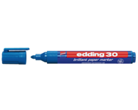 edding 30 brilliant paper marker - nachfüllbar, 1,5 - 3 mm, blau