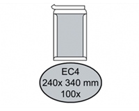 Quantore Envelop  bordrug EC4 240x340mm zelfkl. wit 100stuks