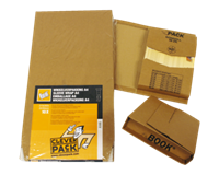 Cleverpack Wikkelverpakking  A4 +zelfkl strip bruin 25stuks