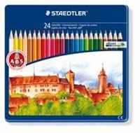 Staedtler kleurpotlood Noris Club 24 potloden in een metalen doos