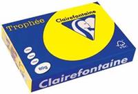 Clairefontaine Trophée Intens A4, 80 g, 500 vel, fluo geel