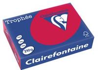 4 x Clairefontaine Kopierpapier Trophee A4 210g/qm VE=250 Blatt kirsch