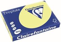 Clairefontaine Trophée Pastel, gekleurd papier, A3, 160 g, 250 vel, citroengeel