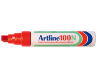 Artline Viltstift  100 schuin rood 7.5-12mm