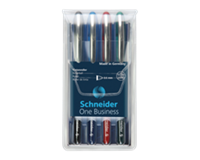 schneider Tintenroller One Business 0.6mm Blau, Grün, Rot, Schwarz 4 St./Pack. 1St.