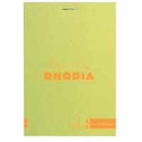 10 x Rhodia Notizblock color 85x120 70 Blatt liniert anisgrün