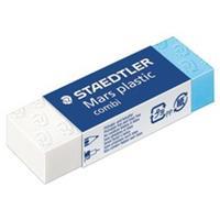 Staedtler Gum Mars plastic Combi blauw (speciaal geschikt voor balpennen)/wit