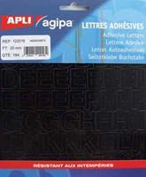 Agipa etiketten cijfers en letters letterhoogte 20 mm, 184 letters