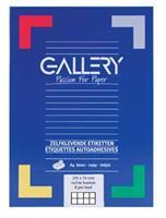 Gallery witte etiketten Ft 105 x 74 mm (b x h), rechte hoeken, doos van 800 etiketten