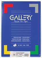 Gallery witte etiketten ft 48,9 x 29,6 mm (b x h), rechte hoeken, doos van 3.600 etiketten