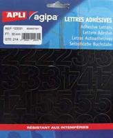 Agipa etiketten cijfers en letters letterhoogte 30 mm, 214 cijfers