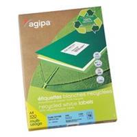 Agipa Recycling Vielzweck-Etiketten, 105 x 37 mm, weiß