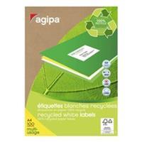 Agipa Recycling Vielzweck-Etiketten, 70 x 35 mm, weiß