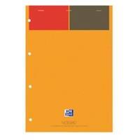 HAMELIN OXFORD International notepad A4+ gelijnd 4 gaats 80 vel 80g soepel kartonnen kaft oranje