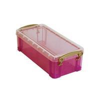 Really Useful Boxes OPBERGDOOS 0,9 ROZE TRANSP
