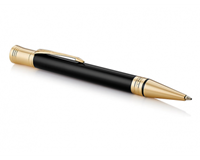 PARKER Duofold Ballpoint Pen | Classic Black with Gold Trim | Medium Point Black Ink Refill | Premium Gift Box
