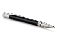 Parker Duofold Ballpoint Pen | Klassiek zwart with Palladium Trim | Gemiddeld Point Zwart Inkt Refill | Premium Gift Box
