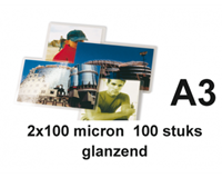 gbc Document lamineerhoes ft A3, 200 micron (2 x 100 micron), pak van 100 stuks