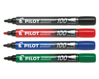 Dauermarker Pilot Sca-100 Schwarz (12 Stück)