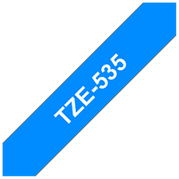 Brother TZE labeltapes Wit op hardblauw TZE-535 12 mm