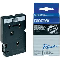 Brother TC tape voor P-Touch 9 mm, wit op zwart