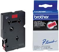 Brother TC-491 tape zwart op rood 9mm x 7,7m (origineel)