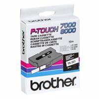Brother TX-221 tape zwart op wit 9mm x 15m (origineel)
