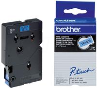 Brother TC-501 tape zwart op blauw 12mm x 7,7m (origineel)