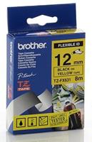 Brother TZe-FX631 flexi ID tape zwart op geel 12mm x 8m (origineel)