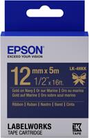 epson LK-4HKK satijnlint tape goud op marineblauw 12mm (origineel)