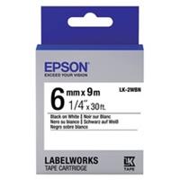 Epson Etikettenkassette LK-2WBN - Standard - schwarz auf weiß - 6mmx9m