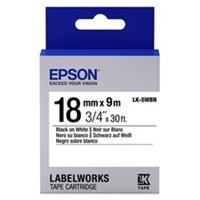 Epson LK-5WBN tape zwart op wit 18mm (origineel)