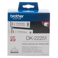 Brother Etiket  DK-22251 62mm 15-meter zwart/rood