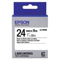 Epson LK-6WBN standaard tape zwart op wit 24mm (origineel)