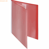 FolderSys presentatiemap met vak vooraan, voor A4-formaat, 30 hoesjes, rood