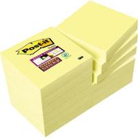 Post-it Super Sticky notes, ft 47,6 x 47,6 mm, geel, 90 vel, pak van 12 blokken