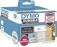 DYMO Etiketten (rol) 25 x 25 mm Polypropileen folie Wit 1700 stuks Permanent 1933083 Universele etiketten, Adresetiketten