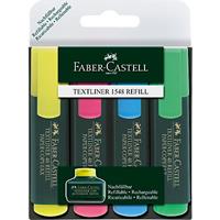 Faber Castell tekstmarker Faber-Castell 48 neon 4-delig etui