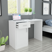 bonnevie Computertisch,Schreibtisch mit Schublade und Schrank Weiß 100x40x73 cm vidaXL