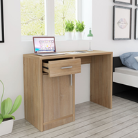 bonnevie Computertisch,Schreibtisch mit Schublade und Schrank Eiche 100x40x73 cm vidaXL