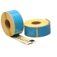Dymo 99010 compatible labels, 89mm x 28mm, 260 etiketten, blauw