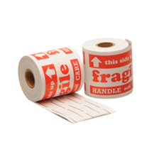 Etiket Fragile, 127mm x 76,2mm, 200 etiketten, permanente lijm
