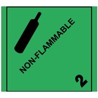 IATA 2.2 Non-flammable gas label, 100mm x 100mm, 1.000 etiketten
